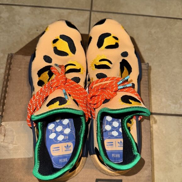 Adidas Men Size 11 Pharrell x NMD Human Race Animal Print HP3221 Pulse Amber New main image 6